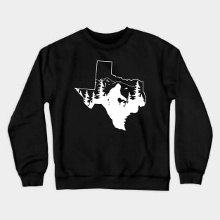 Bigfoot Texas State Map Gifts Crewneck Sweatshirt